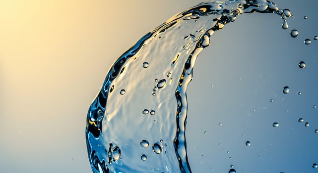 Water splash on a blue background photo