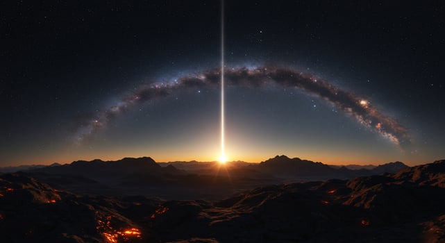 The sun is rising over a mountain range photo