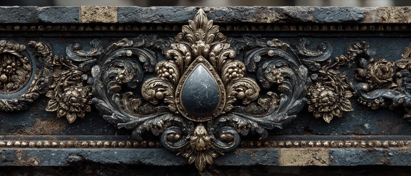 Intricate decorative carving design photo