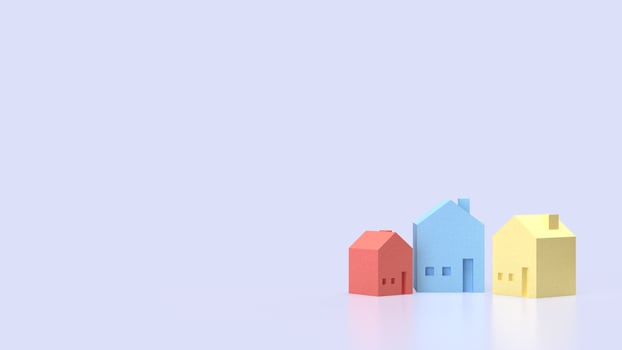 House multi color for real estate or property concept 3d Rendering. photo