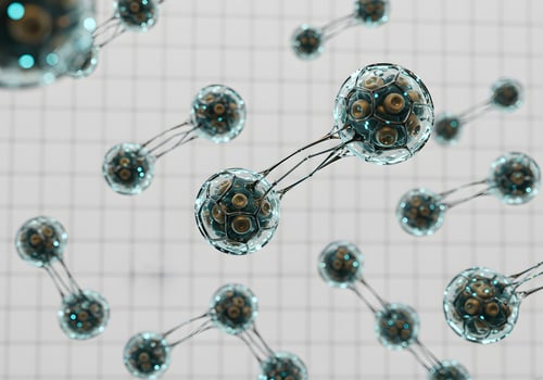 Abstract molecular structure illustration photo