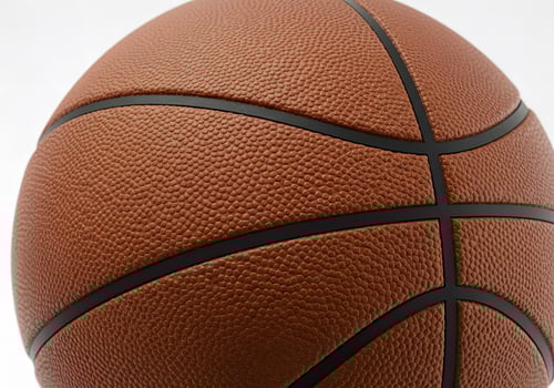 Basketball brown leather texture closeup photo