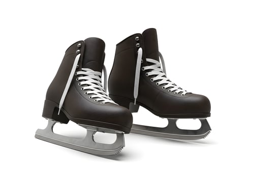Ice skates pair design photo