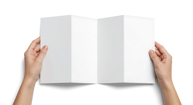 Open Brochure in Hands photo