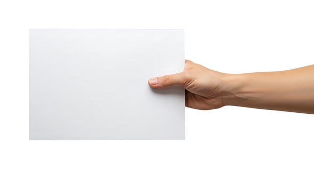White Sheet Being Held Up by Hand photo