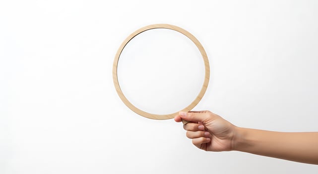 Wooden Hoop Held by Hand photo