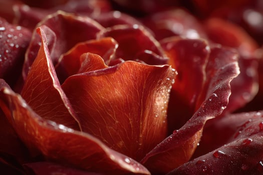 Intricate details of a delicate rose petal textures photo