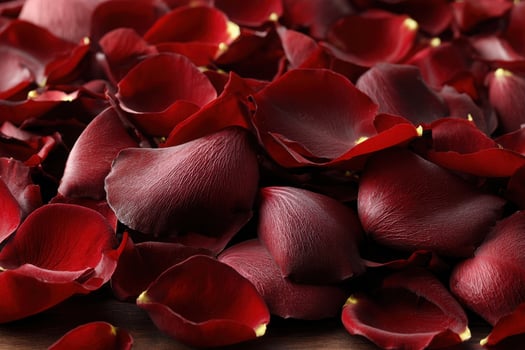 Close-up of rich red rose petals showing texture photo