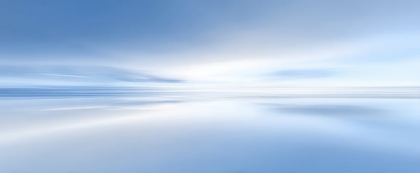 The tranquil ocean reflecting hues in a serene and peaceful atmosphere photo