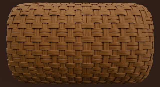Woven Rattan Storage Basket Rectangular Natural Finish Modern Home Decor photo