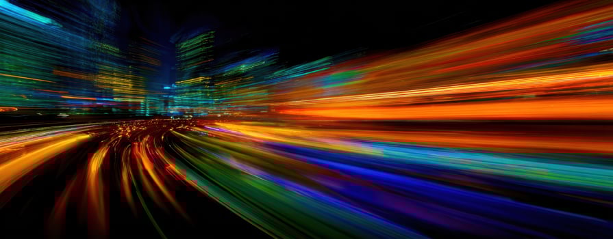 The Colorful Motion of Urban Lights Captured in an Abstract Frame photo