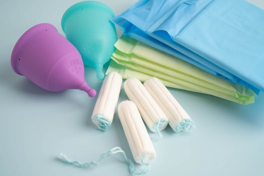 Sanitary hygiene woman menstrual period cycle photo