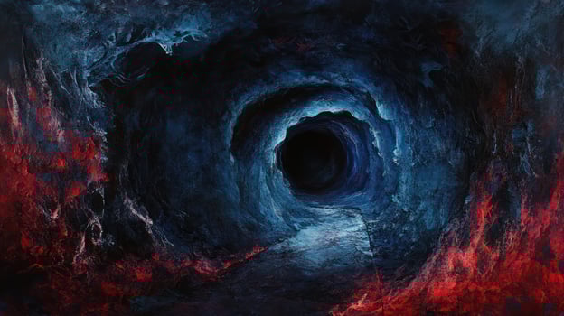 Abstract tunnel of swirling colors photo
