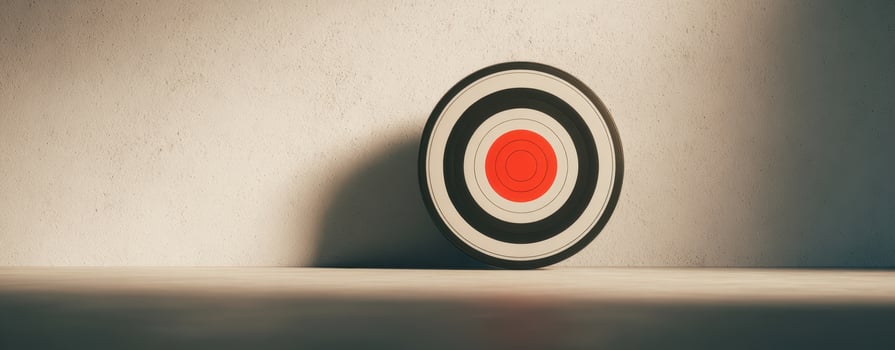 The target standing prominently against a minimalist background. photo