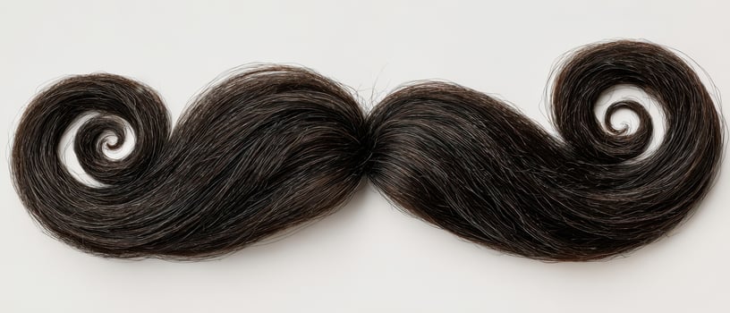 The Elegant Mustache with Spiraled Curves and Impeccable Style photo