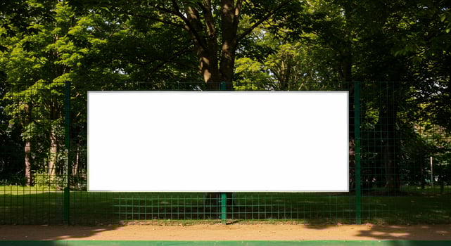 Blank billboard in the park photo
