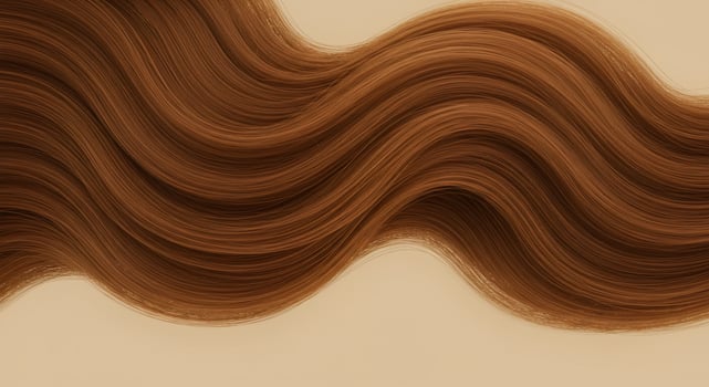 A wavy brown hair texture on a beige background photo