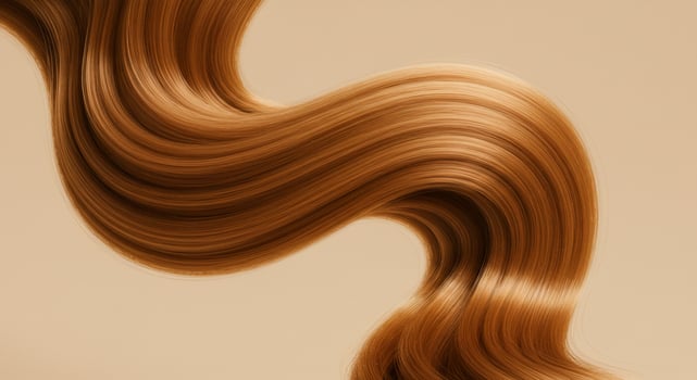 Hair wavy on beige background photo