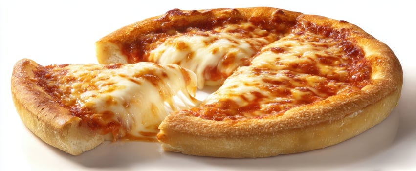 The delicious cheese pizza with gooey melted cheese and crispy crust photo