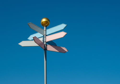A pole with a sign on it that has many different signs on it photo
