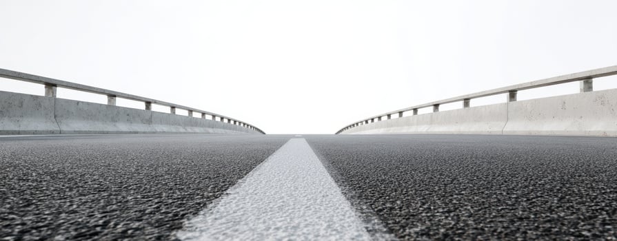 The empty road offering a serene journey into the vast horizon. photo