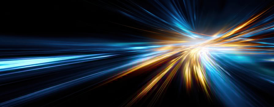 The vibrant light trails creating a dynamic and futuristic visual experience. photo