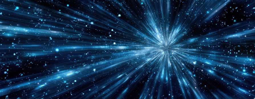 The mesmerizing burst of light in a cosmic space scene. photo