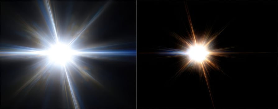 The dazzling brightness of cosmic light against a dark background. photo