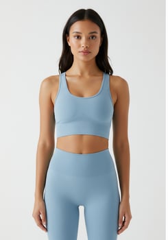 Woman in sportswear. Activewear sale. Workout apparel for yoga, fitness photo