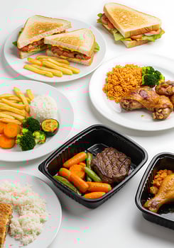 A table with a variety of food on it photo