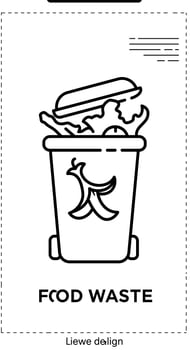 Food waste icon illustration photo