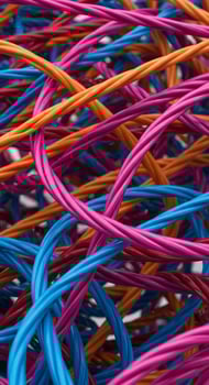 A pile of colorful wires photo