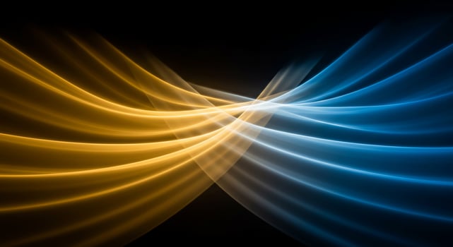 Abstract flowing energy currents, light blue and yellow. Great as a background photo