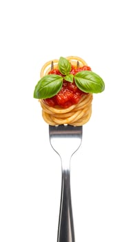 Spaghetti on a fork photo