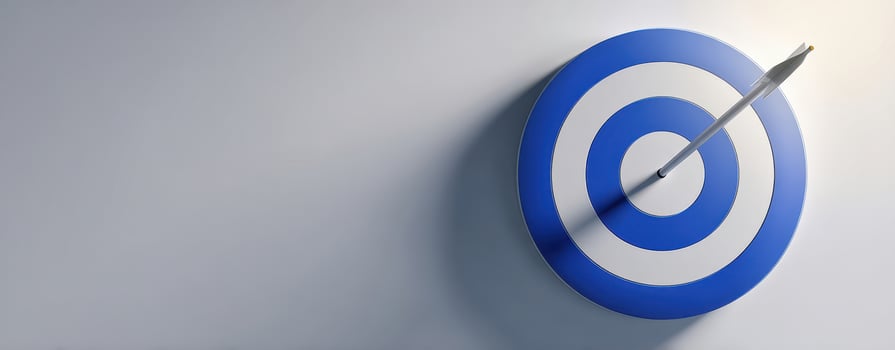 The target with an arrow representing precision and achievement in goals photo