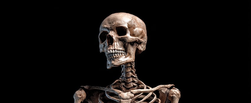 The detailed anatomical skeleton showcasing human structure and bone formation. photo