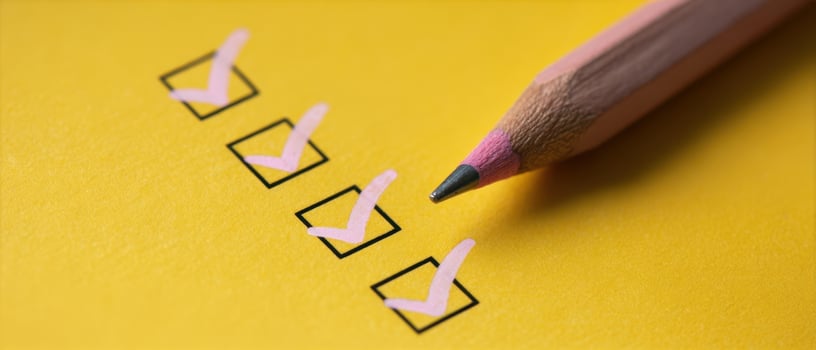 The checklist with pencil for organizing tasks and enhancing productivity. photo
