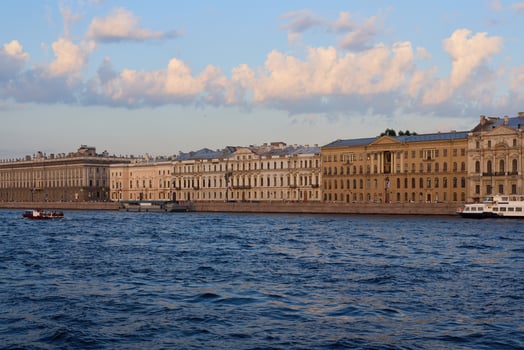 The Stunningly Beautiful Riverfront Architecture of St. Petersburg, Located in Russia photo