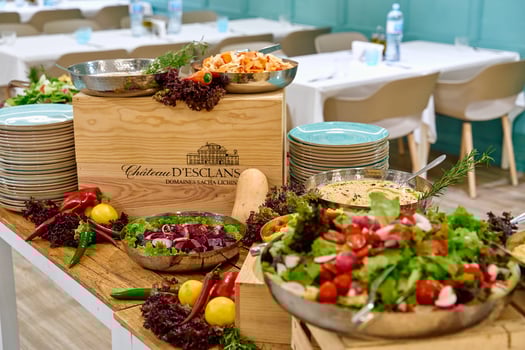 A Festive Spread of Colorful Dishes Featuring Fresh Salads, Hearty Ingredients, and Vibrant Garnishes Displayed at a Gathering Space for Culinary Enjoyment photo