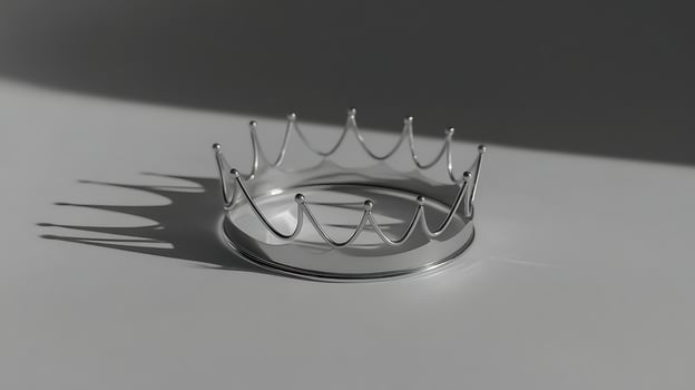 Regal Shiny Crown Symbolizing Success and Power in Dramatic Light. photo