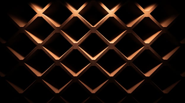Textured Geometric Pattern Illuminated by Warm Spotlights. photo