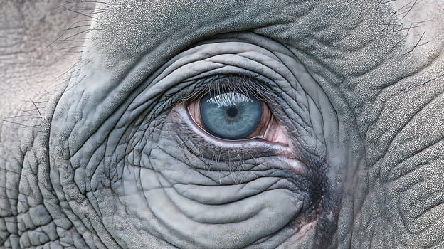 Majestic Elephant Eye A Detailed Close Up of Nature's Gentle Giant. photo