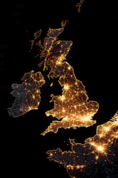 Uk and england at night photo