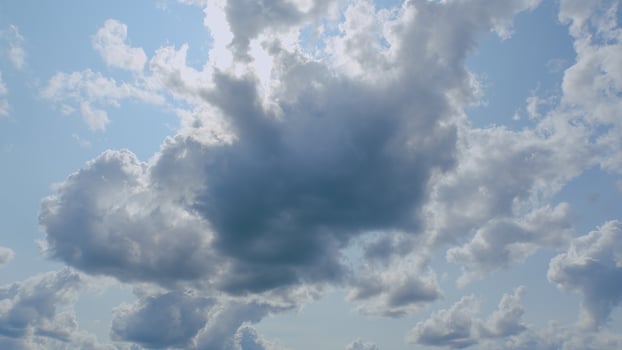 A Beautiful and Fluffy Cloudscape Set Against a Bright Clear Sky Filled with Peaceful Bliss photo