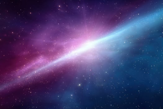 Cosmic explosion shines brightly in a starry, vibrant, deep space background photo