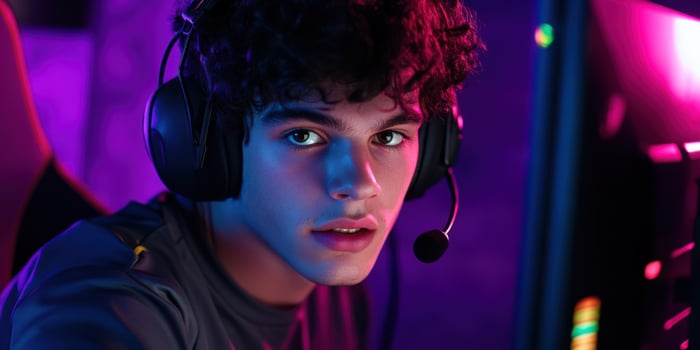 Gamer Focused on Game photo