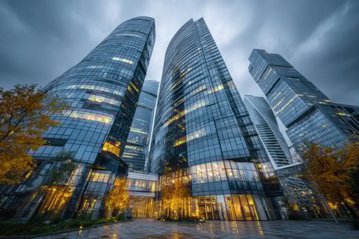 Modern skyscrapers in moscow, russia photo