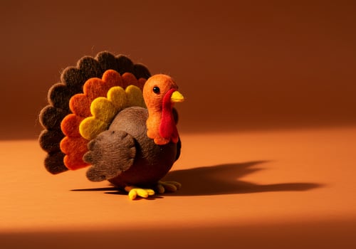 Felt Turkey Decoration Festive Fall Still Life photo