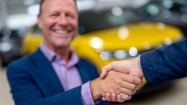Successful Car Deal Celebration photo