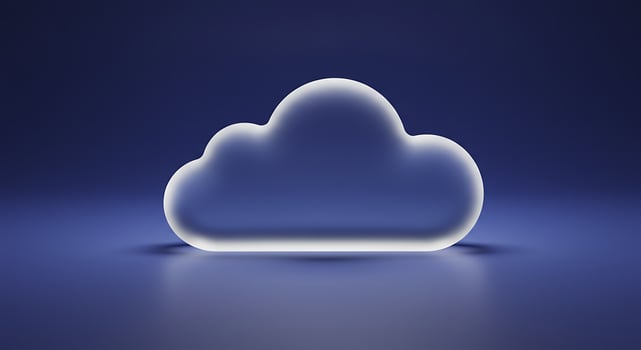 A glowing cloud on a dark background photo